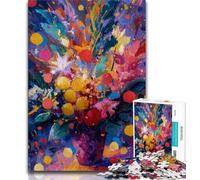 1000 Pieces Jigsaw Puzzles for Adults And Teens Flowers in A Vase Painting 1000 Pieces for Teenagers,Challenging Family Activity Games DIY Toy for Home Wall Decor Gifts (size 75x50cm)