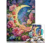 1000 Pieces Jigsaw Puzzles for Adults And Teens Flowers Moon,Learning Educational Toys Family Games Educational Game for Birthday,Chrismas (38x26cm)