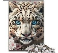 1000 Pieces Jigsaw Puzzles for Adults And Teens Flowers Snow Leopard, Help The Brain Exercise Addictive Toys to Cultivate Patience Perfect Decoration (Size 50x75cm)