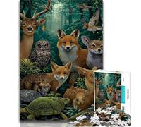 1000 Pieces Jigsaw Puzzles for Adults And Teens Forest Animals Adult Jigsaw,Learning Educational Toys Family Games Gifts for Friends And Family 75x50cm