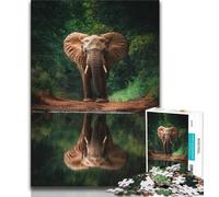 1000 Pieces Jigsaw Puzzles for Adults And Teens Forest Elephants Adult Puzzles,Educational Toys & Games for Adults And Teenagers 38x26cm