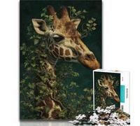 1000 Pieces Jigsaw Puzzles for Adults And Teens Forest Giraffe 1000 Pieces for Adults,Birthday Present, Gifts, Wall Art for Ages 14+ (size 75x50cm)