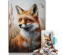 1000 Pieces Jigsaw Puzzles for Adults And Teens Fox Art 1000 Pieces for Adults,Birthday Present, Gifts, Wall Art for Ages 14+ (size 38x26cm)