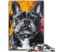 1000 Pieces Jigsaw Puzzles for Adults And Teens French Bulldog Oil Painting 1000 Pieces for Teenagers,deal As Gifts for The Whole Family for Ages 14+ (75x50cm)