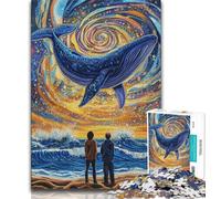 1000 Pieces Jigsaw Puzzles for Adults And Teens Galaxy Whale,Stress Reliever Staycation Kill Time Home Decoration Toys (75x50cm)