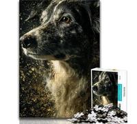 1000 Pieces Jigsaw Puzzles for Adults And Teens German Shepherd,Challenging Game And Family Play with Fully Interlocking Randomly Shaped Pieces 38x26cm
