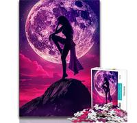 1000 Pieces Jigsaw Puzzles for Adults And Teens Girl Under The Moon 1000 Pieces for Adults,Stress Reliever Staycation Kill Time Wishlist with Santa Claus 26x38cm