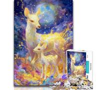 1000 Pieces Jigsaw Puzzles for Adults And Teens Golden Animal Deer,Brain Intelligence Challenge Addictive Toys Birthday Present,Gifts,Wall Art 38x26cm