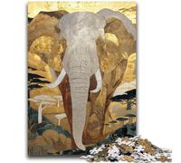 1000 Pieces Jigsaw Puzzles for Adults And Teens Golden Elephant 1000 Piece Puzzle,Challenging Game for Is Ideal As A Gift for The Whole Family (38x26cm)