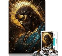 1000 Pieces Jigsaw Puzzles for Adults And Teens Golden Fantasy Jesus,Challenging To Complete But Fun And Humorous Unique Birthday And Gifts (75x50cm)