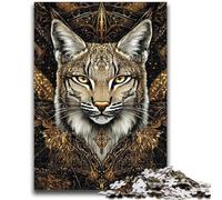 1000 Pieces Jigsaw Puzzles for Adults And Teens Golden Lynx Puzzles,Educational Stress Relief Toy Great Gifts And Toys (50x75cm)