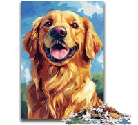 1000 Pieces Jigsaw Puzzles for Adults And Teens Golden Retriever Portrait 1000 Piece Puzzle,Challenging Game for Is Ideal As A Gift for The Whole Family (75x50cm)