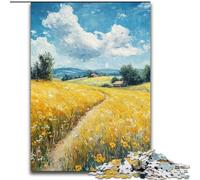 1000 Pieces Jigsaw Puzzles for Adults And Teens Golden Rice Fields, Quiz Game Wall Decoration Unique Birthday And Xmas Gifts 50x75cm