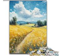 1000 Pieces Jigsaw Puzzles for Adults And Teens Golden Rice Fields, Quiz Game Wall Decoration Unique Birthday And Xmas Gifts 26x38cm