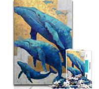 1000 Pieces Jigsaw Puzzles for Adults And Teens Golden Whale Puzzles for Teenagers,Brain Teaser - Birthday Gift for Men 26x38cm