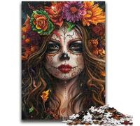 1000 Pieces Jigsaw Puzzles for Adults And Teens Gothic Rose Skull Butterfly Toy Intellectual Game for Home Decoration for Age 14 Years Up 38x26cm