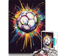 1000 Pieces Jigsaw Puzzles for Adults And Teens Graffiti Football,Learning Educational Toys Family Games Suitable for Desktop Decoration (38x26cm)