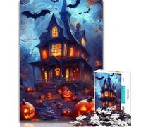 1000 Pieces Jigsaw Puzzles for Adults And Teens Halloween Castle,Learning Educational Toys Family Games Educational Game for Birthday,Chrismas (75x50cm)