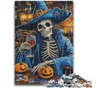1000 Pieces Jigsaw Puzzles for Adults And Teens Halloween Skeleton Adult Puzzles,Challenging Game Toys Wall Decoration Unique Birthday And Xmas Gifts (38x26cm)