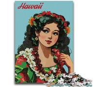 1000 Pieces Jigsaw Puzzles for Adults And Teens Hawaii Hula Girl Adult Puzzles,Educational Toys & Games for Adults And Teenagers (50x75cm)