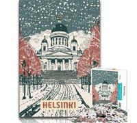 1000 Pieces Jigsaw Puzzles for Adults And Teens Helsinki,Learning Educational Toys Family Games Educational Game for Birthday,Chrismas (75x50cm)