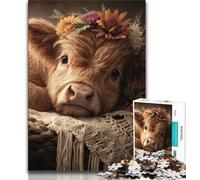 1000 Pieces Jigsaw Puzzles for Adults And Teens Highland Cow Baby 1000 Pieces for Adults,Stress Reliever Staycation Kill Time Wishlist with Santa Claus 26x38cm
