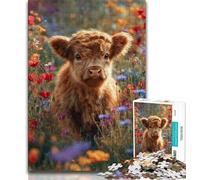 1000 Pieces Jigsaw Puzzles for Adults And Teens Highland Cow Baby 1000 Pieces for Adults,Stress Reliever Staycation Kill Time Wishlist with Santa Claus 26x38cm