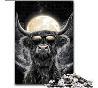 1000 Pieces Jigsaw Puzzles for Adults And Teens Highland Cow, Train Your Brain And Hands Unique Birthday And Gifts for Age 14+ 26x38cm