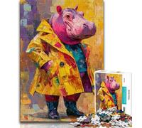1000 Pieces Jigsaw Puzzles for Adults And Teens Hippo Puzzles for Adults,learning Educational for Is Ideal As A Gift for The Whole Family (size 38x26cm)