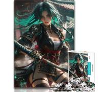 1000 Pieces Jigsaw Puzzles for Adults And Teens Japanese Female Ninja Warrior Adult Puzzles,Educational Toys & Games for Adults And Teenagers 38x26cm