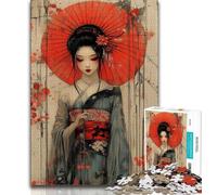 1000 Pieces Jigsaw Puzzles for Adults And Teens Japanese Geisha 1000 Piece Jigsaw,for Challenging Toy Game And Family Play 75x50cm
