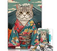 1000 Pieces Jigsaw Puzzles for Adults And Teens Japanese Style Cat,Artistic Wall Decor & Birthday Gift Idea for Friends,Home Office (75x50cm)