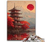 1000 Pieces Jigsaw Puzzles for Adults And Teens Japanese Style Temple Puzzles,Educational Games Home Decoration Suitable for Desktop Decoration (26x38cm)