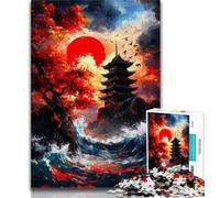 1000 Pieces Jigsaw Puzzles for Adults And Teens Japanese Temples,Learning Educational Toys Family Games Educational Game for Birthday,Chrismas (38x26cm)