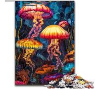 1000 Pieces Jigsaw Puzzles for Adults And Teens Jellyfish Oil Painting, Toys Educational Games Stress Relieving Unique Home Decor And Gifts (Size 50x75cm)