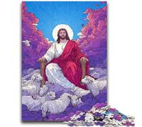1000 Pieces Jigsaw Puzzles for Adults And Teens Jesus Art Educational Family Game with Fully Interlocking Randomly Shaped Pieces 26x38cm