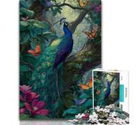 1000 Pieces Jigsaw Puzzles for Adults And Teens Jungle Peacock 1000 Pieces for Adults,Game Toys Every Piece Is Unique - Challenging Family Fun Game (size 38x26cm)