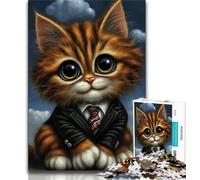 1000 Pieces Jigsaw Puzzles for Adults And Teens Kitten,Help The Brain Exercise Addictive Toys to Cultivate Patience Enhance Memory (38x26cm)