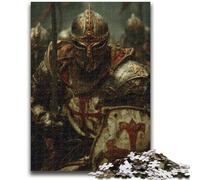 1000 Pieces Jigsaw Puzzles for Adults And Teens Knight Templar 1000 Piece Jigsaw,Stress Reliever Difficult Challenge Home Decoration Toys (26x38cm)