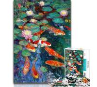 1000 Pieces Jigsaw Puzzles for Adults And Teens Koi Fish Adult Jigsaw,Learning Educational Toys Family Games Gifts for Friends And Family 26x38cm