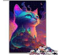 1000 Pieces Jigsaw Puzzles for Adults And Teens Landscape Cat, Game Toys Every Piece Is Unique - Challenging Family Fun Game for for Age 14 (Size 50x75cm)