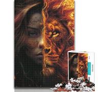 1000 Pieces Jigsaw Puzzles for Adults And Teens Leo Woman Adult Puzzles,Challenging Game Toys Wall Decoration Unique Birthday And Xmas Gifts 26x38cm