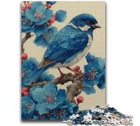 1000 Pieces Jigsaw Puzzles for Adults And Teens Little Blue Bird Teenager Puzzles,Family Game Stress Reliever Difficult Challenge Suitable for Couples (26x38cm)
