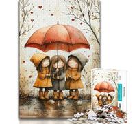 1000 Pieces Jigsaw Puzzles for Adults And Teens Little Girl with Umbrella,Learning Educational Toys Family Games Enhance Love between Couples 38X26CM
