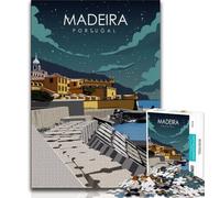 1000 Pieces Jigsaw Puzzles for Adults And Teens Madeira Portugal Art,Learning Educational Toys Family Games Educational Game for Birthday,Chrismas (38x26cm)