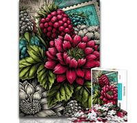 1000 Pieces Jigsaw Puzzles for Adults And Teens Magnificent Rasberry,Stress Reliever Staycation Kill Time with Matching Poster And Trivia Sheet (75x50cm)