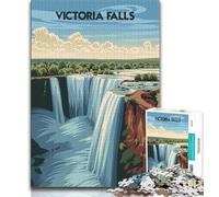 1000 Pieces Jigsaw Puzzles for Adults And Teens Majestic Victoria Falls,Stress Reliever Staycation Kill Time Home Decoration Toys (75x50cm)