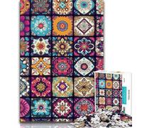 1000 Pieces Jigsaw Puzzles for Adults And Teens Mandala Flower Collage,Learning Educational Toys Family Games Enhance Love between Couples (38x26cm)
