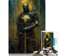 1000 Pieces Jigsaw Puzzles for Adults And Teens Medieval Knight Paintings,Challenging To Complete But Fun And Humorous Unique Birthday And Gifts (75x50cm)