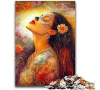 1000 Pieces Jigsaw Puzzles for Adults And Teens Mexican Style Skull Teenager Puzzles,Family Game Stress Reliever Difficult Challenge Suitable for Couples (26x38cm)